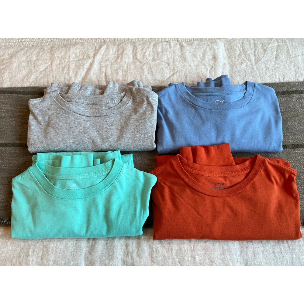 Lot of 4 Vineyard Vines Mens Small Long Sleeve Pocket T-Shirts